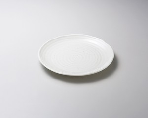 粉引釉8.0皿【日本製　磁器】
