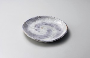 あけ紫三峰9.0皿【日本製　陶器】