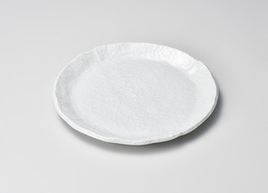 青白釉6.0丸皿【日本製　磁器】