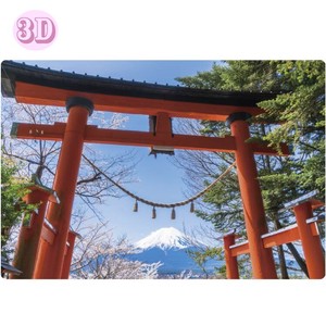 3 Postcard Mt. Fuji Torii C03 54