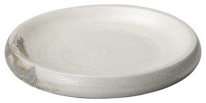 灰釉粉引10.0台皿【日本製　信楽焼　陶器】