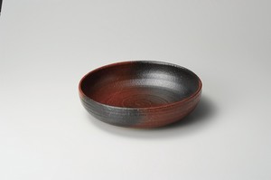 赤楽黒吹10.0鉢【日本製　陶器】