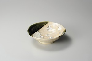 織部8.0丸鉢【日本製　陶器】