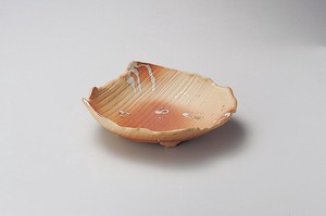 火色焼き締盛鉢【日本製　陶器】
