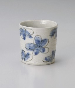 花園藍ロックカップ【日本製　陶器】