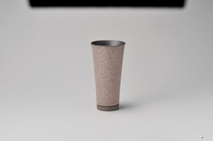 ピンクかいらぎロングビヤーカップ【日本製　陶器】