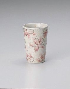 花園桃色フリーカップ【日本製　陶器】
