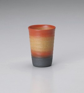 彩赤フリーカップ【日本製　陶器】