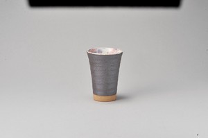 粉引舞桜フリーカップ（紫）【日本製　陶器】