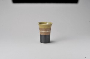 黄糸車 反型フリーカップ【日本製　陶器】