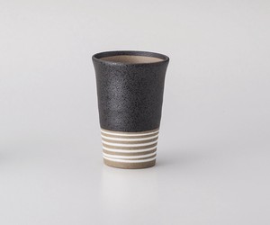 黒結晶フリーカップ【日本製　陶器】