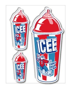 ICEE NEW CUP レッド ステッカー ICE001 アメリカン雑貨 グッズ 2020新作