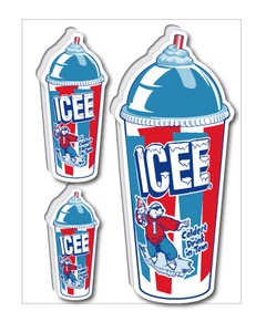 ICEE NEW CUP ブルー ステッカー ICE002 アメリカン雑貨 グッズ 2020新作