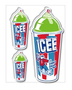 ICEE NEW CUP グリーン ステッカー ICE003 アメリカン雑貨 グッズ 2020新作