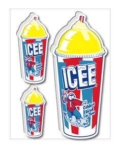 ICEE NEW CUP イエロー ステッカー ICE005 アメリカン雑貨 グッズ 2020新作