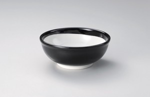 黒釉中白7.0ボール【日本製　陶器】