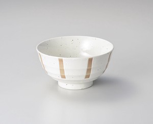 Donburi Bowl Porcelain Stripe Made in Japan
