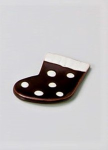 茶ブーツ箸置【日本製　陶器】