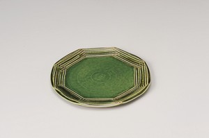 織部ソギ7.5和皿【日本製　陶器】