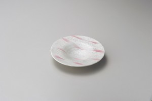 ピンク一珍帽子型和皿【日本製　磁器】