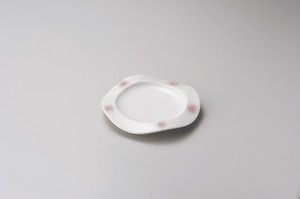 ピンクボカシラスター和皿【日本製　磁器】