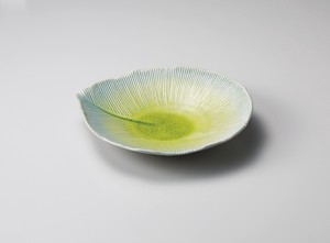菜花葉形8.0皿【日本製　磁器】