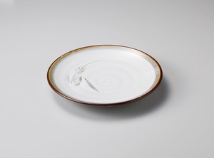 白天目麦丸8.0皿【日本製　陶器】