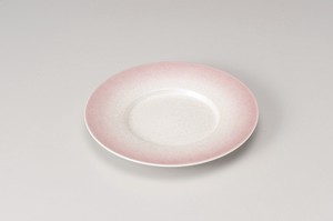 ピンクラスター24cm丸皿【日本製　磁器】