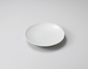 青白うず紋 7.0皿【日本製　磁器】