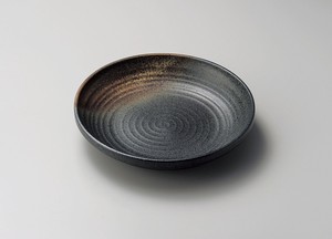 黒信楽9.0パスタ皿【日本製　磁器】