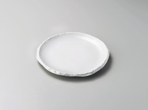 白釉リプルス7.5寸皿【日本製　磁器】