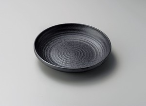 黒結晶8.0皿【日本製　磁器】