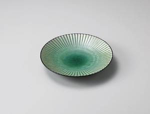 Main Plate Pottery Green Made in Japan