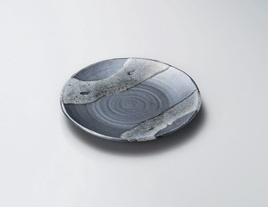 天目白流波型7.0皿【日本製　陶器】