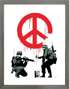 アートフレーム　バンクシー Banksy Peace Soldiers