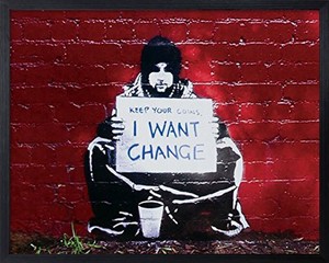 アートフレーム　バンクシー Banksy I Want Change