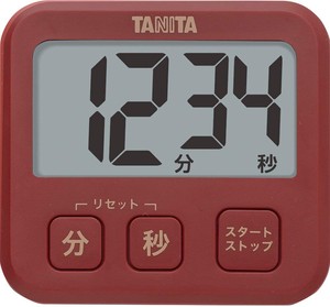 タニタ(TANITA) 〈タイマー〉薄型タイマー TD-408-RD(レッド)