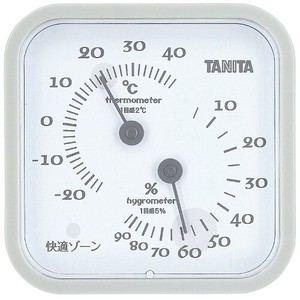 タニタ(TANITA) 〈温湿度計〉アナログ温湿度計 TT-557-GY(グレー)