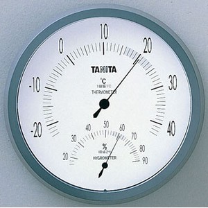 タニタ（TANITA）〈温湿度計〉アナログ温湿度計 TT-492（Nグレー）