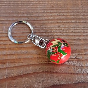 Key Ring Red Key Chain Cloisonne