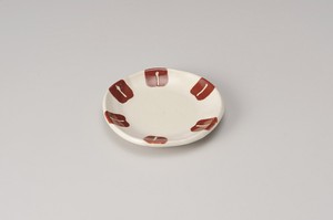 Main Plate Red Pottery Made in Japan