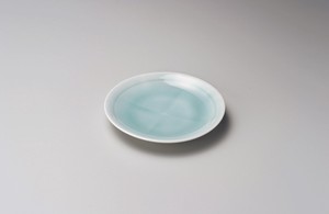 青白磁十字5.0皿【日本製　強化磁器】