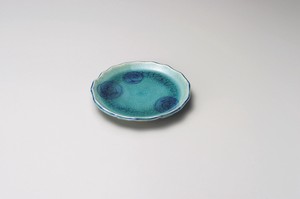 トルコ渦和皿【日本製　陶器】