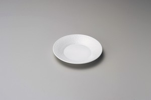 白磁石目5.0皿【日本製　強化磁器】