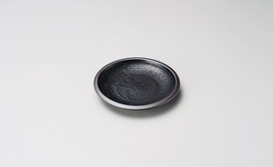 黒マットくくりて4.0皿【日本製　磁器】