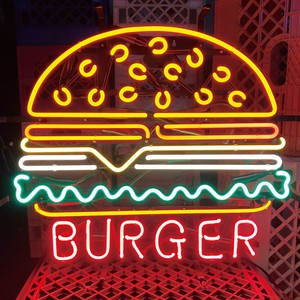 NEON SIGN【BURGER】ネオンサイン ハンバーガー アメリカン雑貨