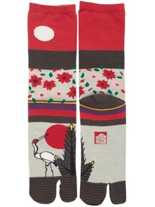 Japanese Playng Card "HANAFUDA" Tabi Socks type Sock 25 2 8 cm 3 Tabi Socks Socks