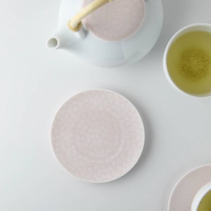 深山(miyama.) casane te-かさね茶器- 茶たく(小皿) 小桜柄・桃釉[日本製/美濃焼/和食器]
