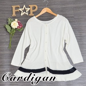 Cardigan Cardigan Sweater L Ladies' M Peplum 7/10 length