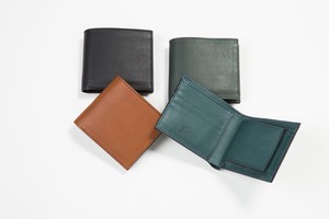 【Foglia】二つ折り財布ボックスコインタイプ　日本製